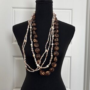 Hawaiian shell bead necklace set of 4